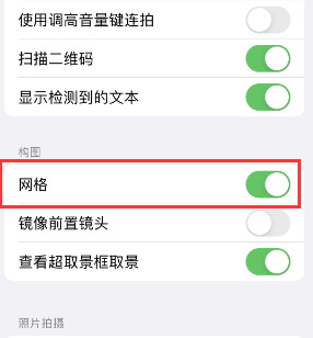 从江苹果手机维修网点分享iPhone如何开启九宫格构图功能 