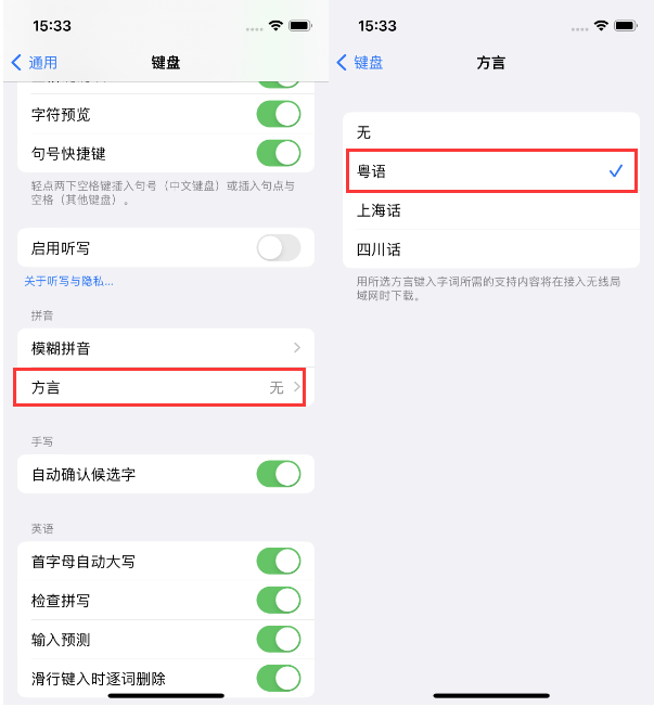 从江苹果14服务点分享iPhone 14plus设置键盘粤语方言的方法 