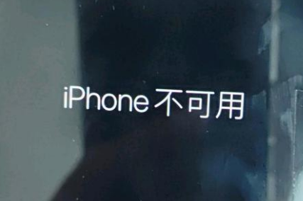 从江苹果服务网点分享锁屏界面显示“iPhone 不可用”如何解决 